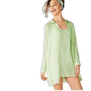 Live To Be Spoiled Green Plaid Dress with Jacket (2 pc set) Juniors Size Small